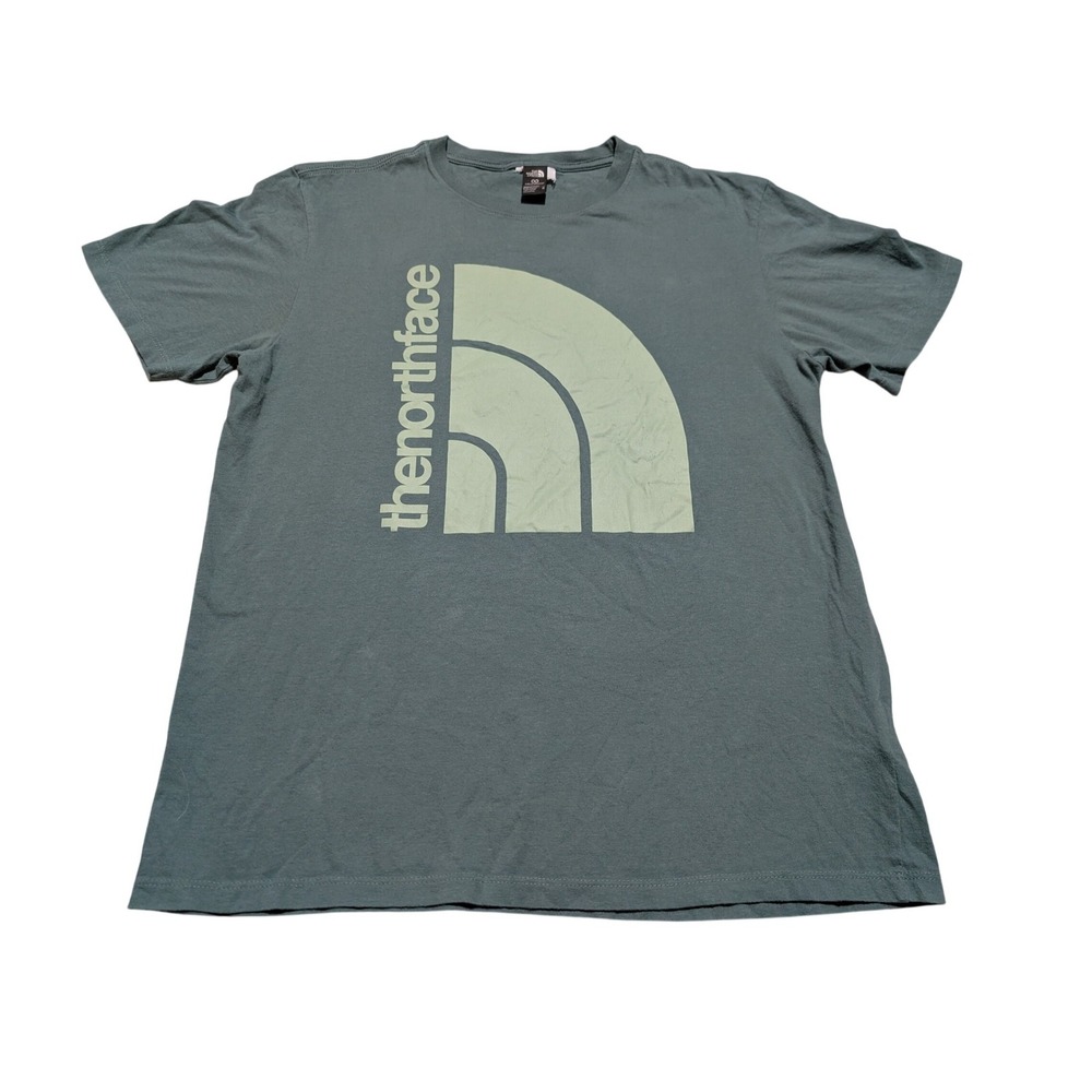The North Face T Shirt Mens M Green Graphic Tee Circular Design‎ Outdoor Hiking